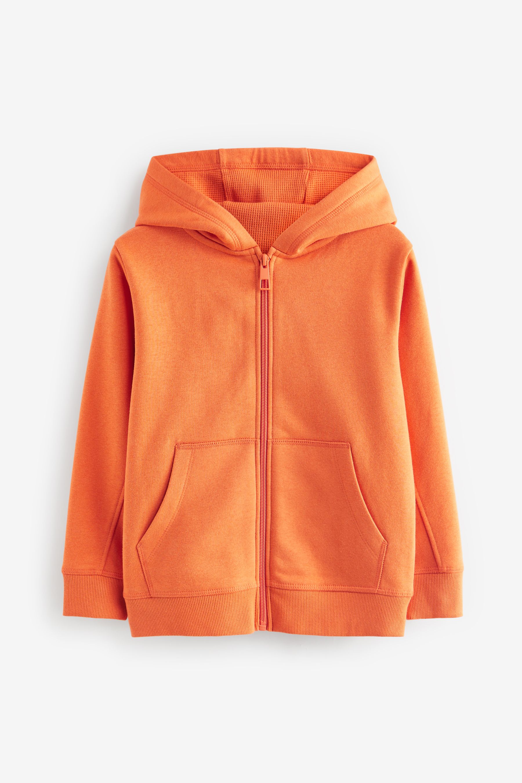 Orange hoodie zip deals