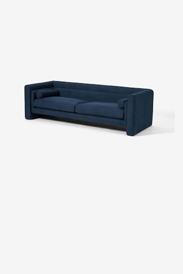 MADE.COM Brushed Weave Navy Blue Mathilde 3 Seater Sofa