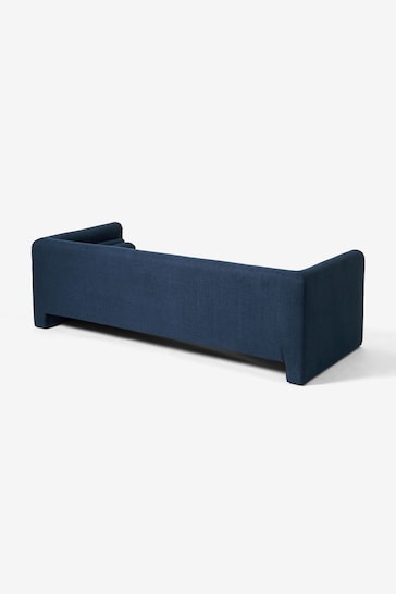 MADE.COM Brushed Weave Navy Blue Mathilde 3 Seater Sofa
