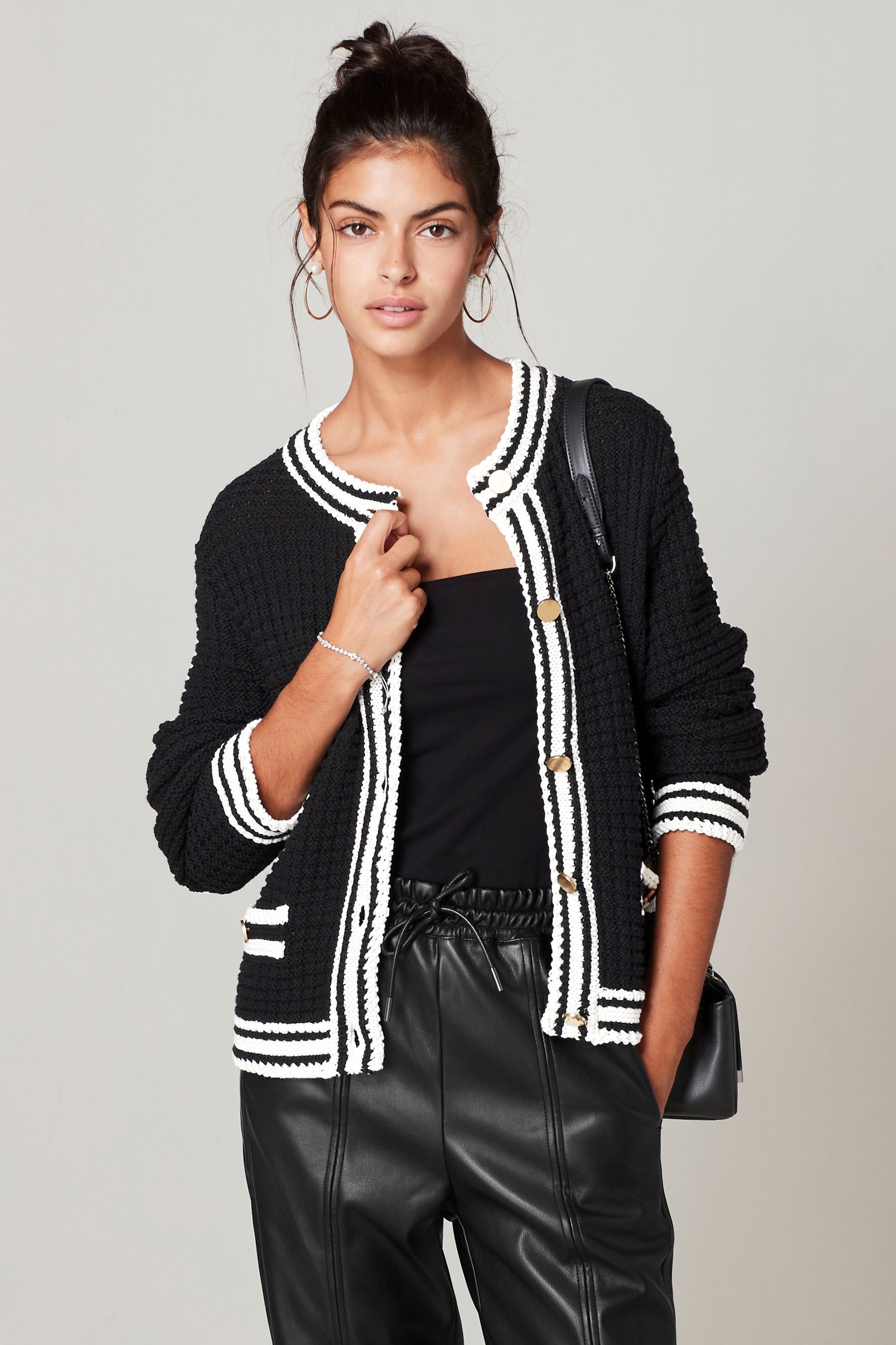Black smart cardigan deals