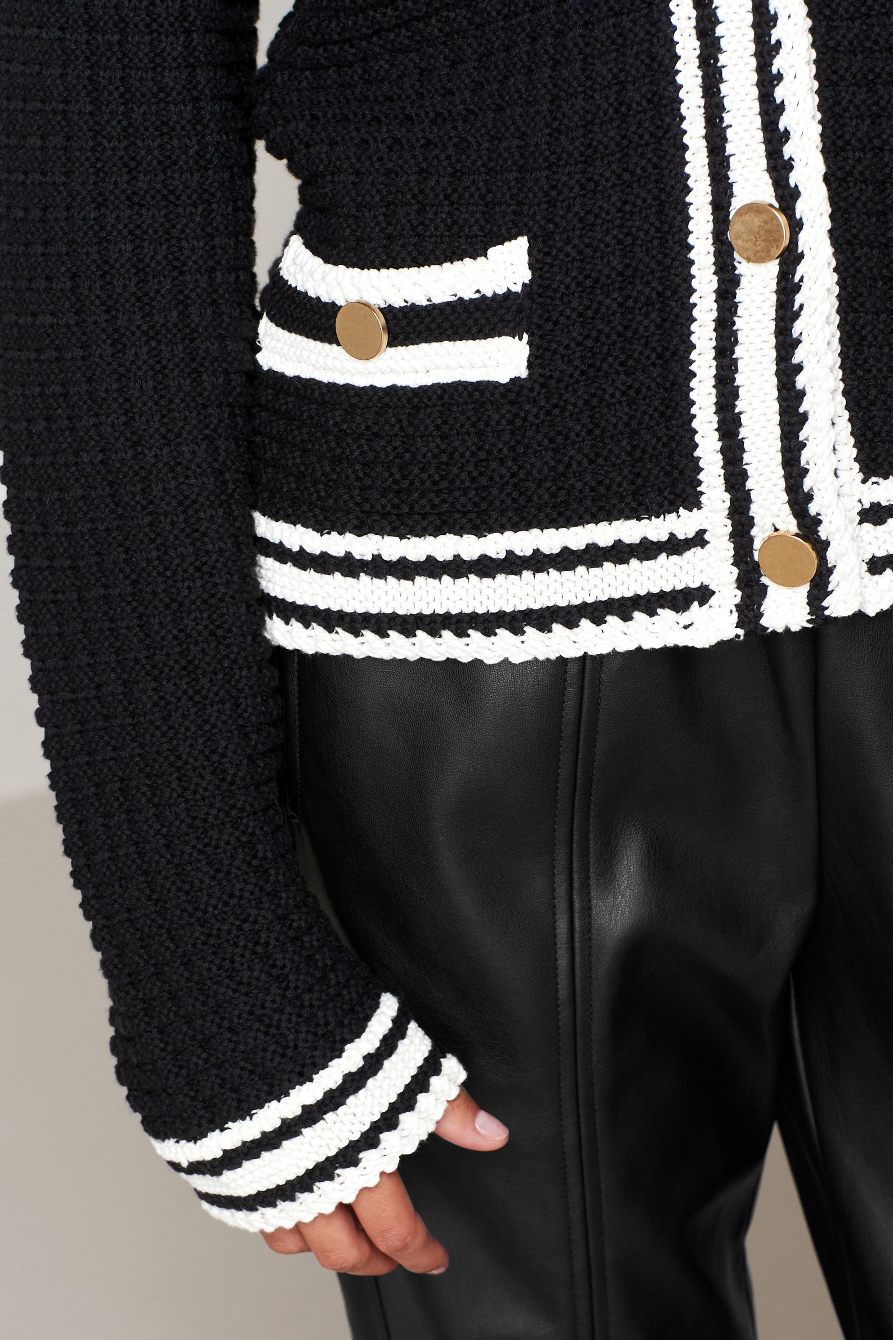 Buy Black Smart Button Up Knitted Cardigan from the Next UK online
