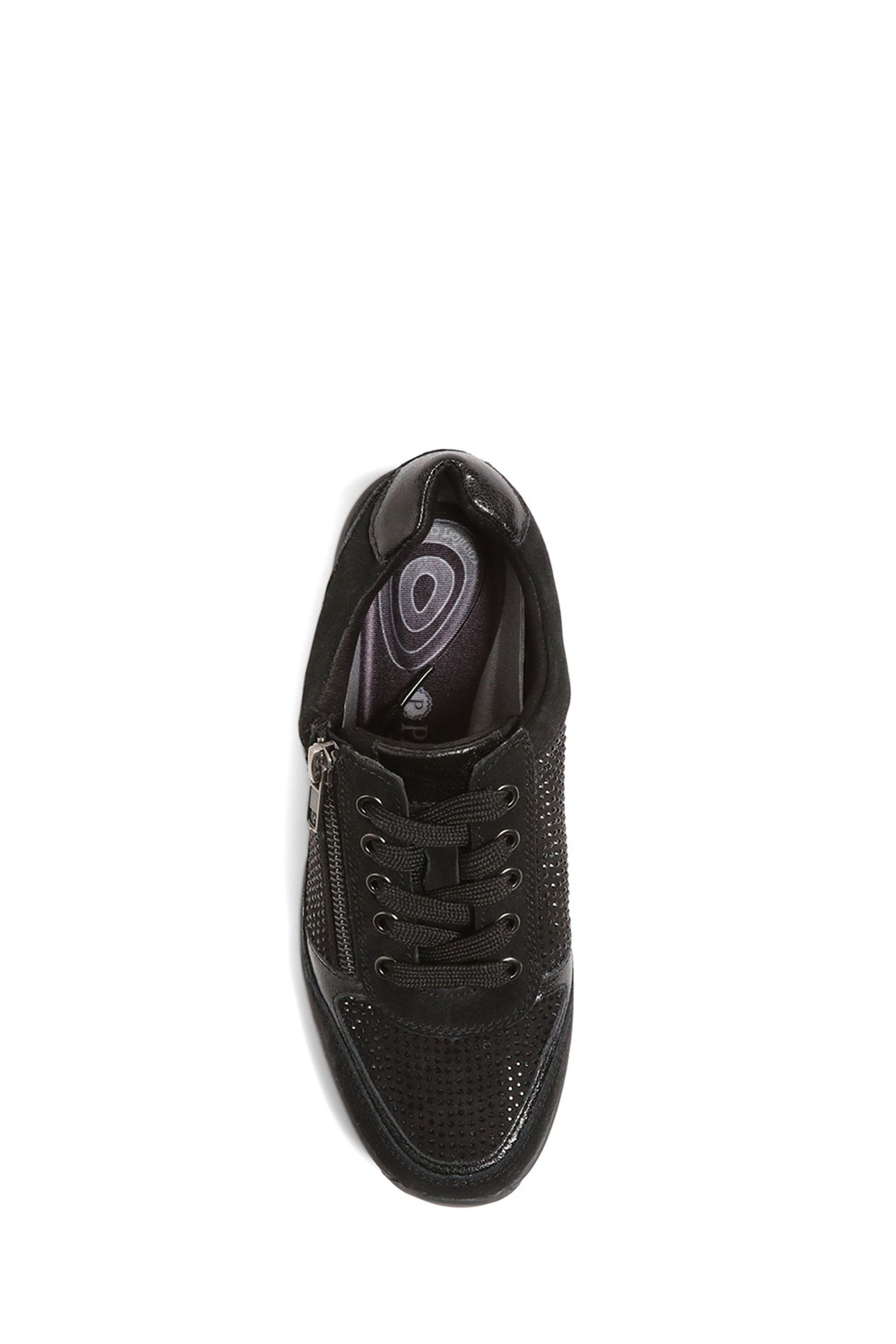 Wide fit black trainers cheap