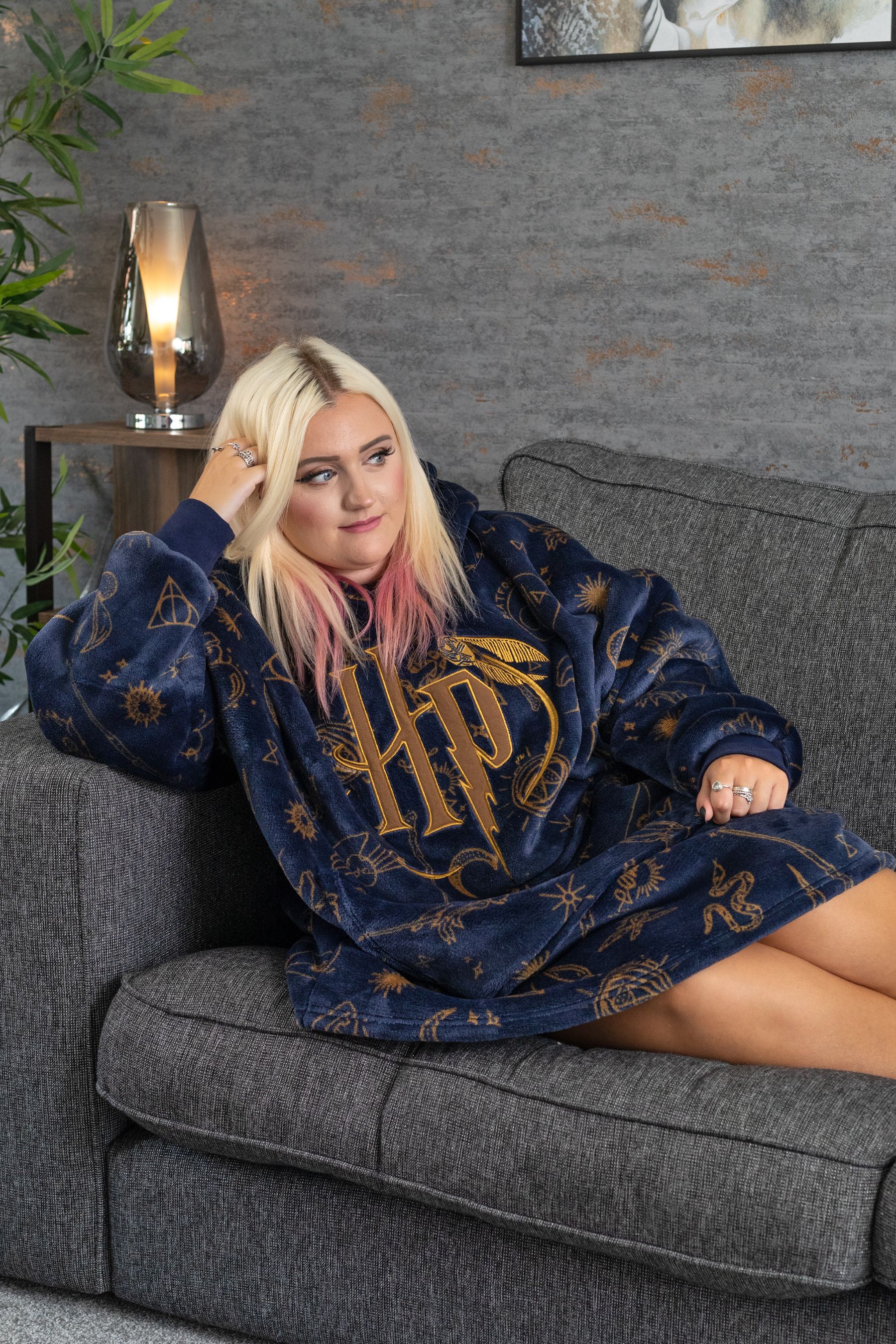Buy Vanilla Underground Dark Blue Harry Potter Ladies Blanket Hoodie from the Next UK online shop