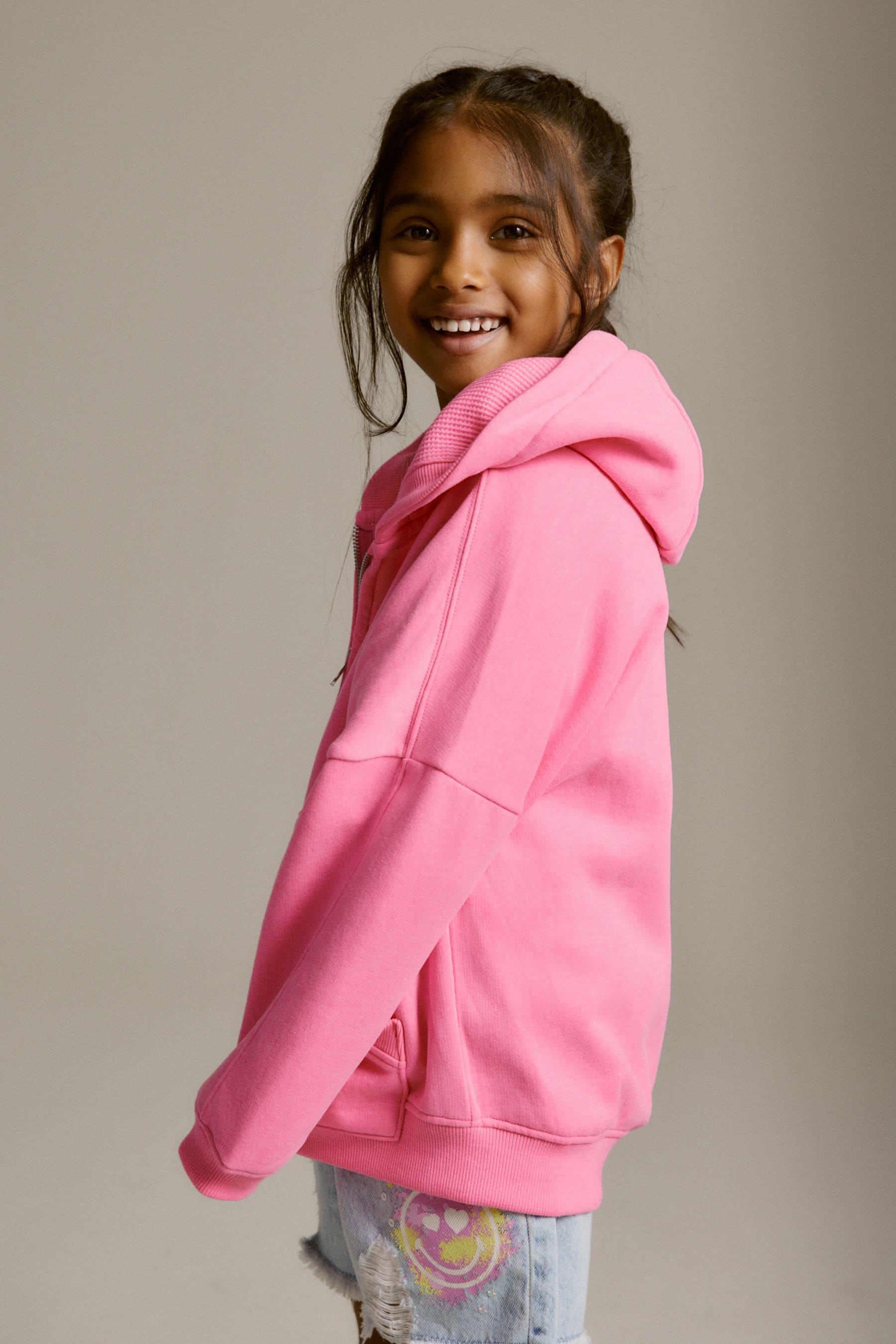 Girl in pink hoodie best sale