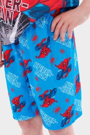 Character Blue Spiderman Short Pyjamas - Image 3 of 8