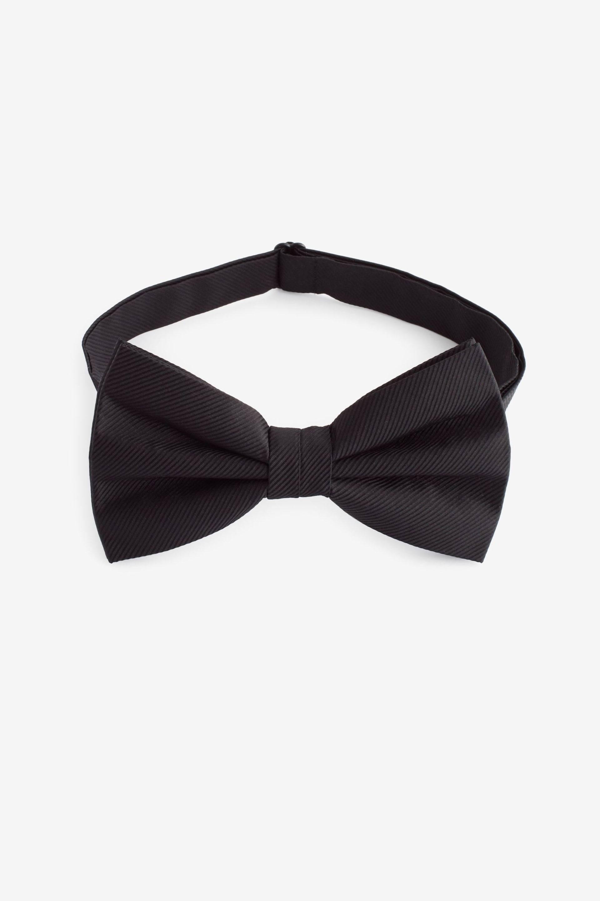 Black Twill Silk Bow Tie - Image 2 of 3