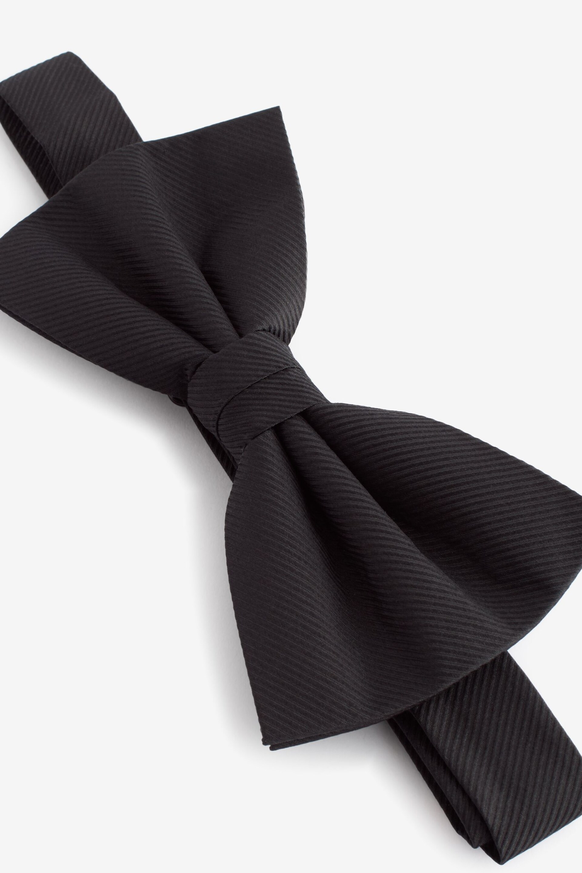 Black Twill Silk Bow Tie - Image 2 of 3