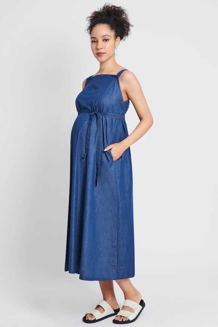 JoJo Maman Bébé Chambray Maternity & Nursing Dress - Image 7 of 7