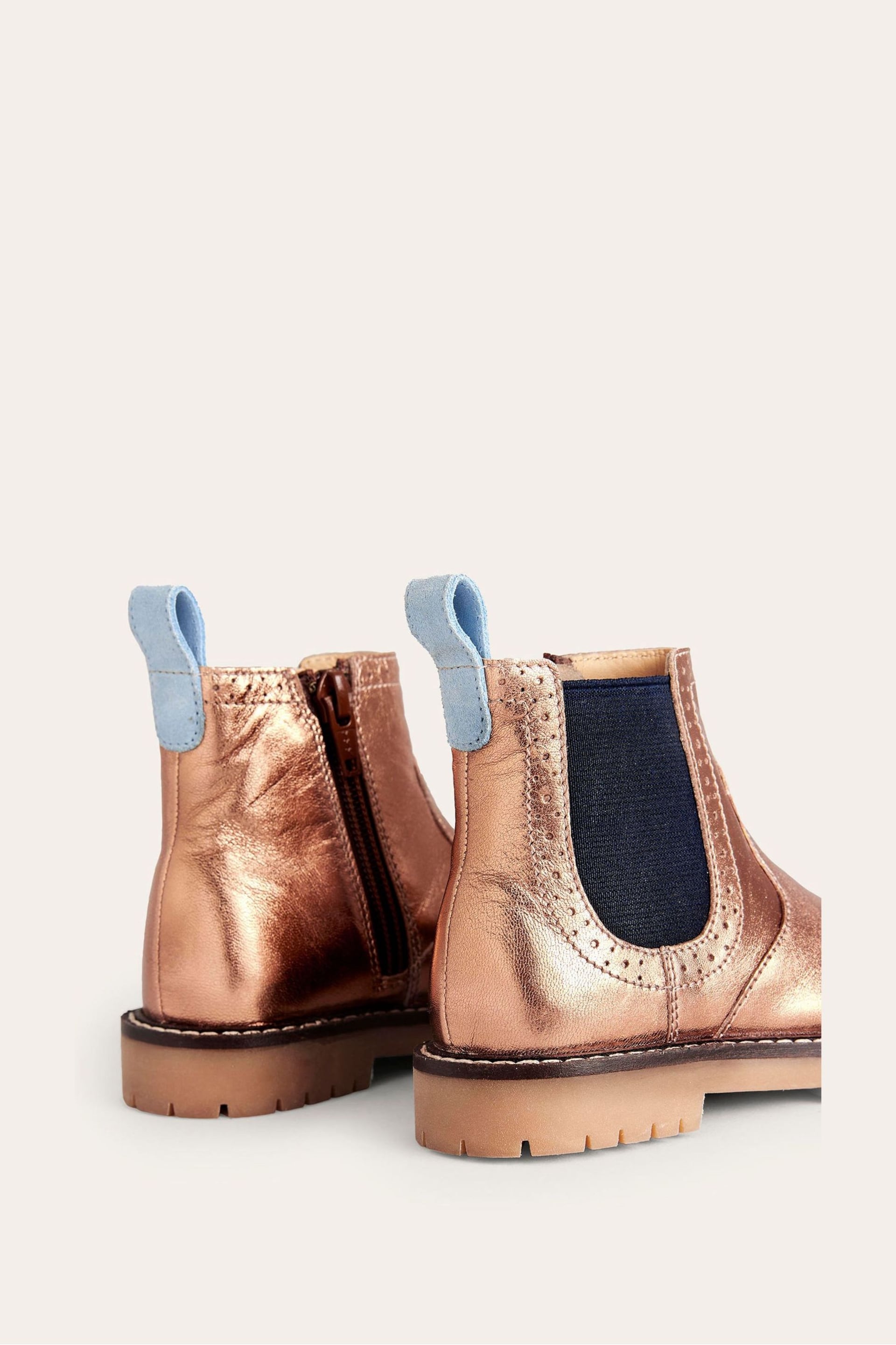 Boden Metallic Leather Chelsea Boots - Image 3 of 4