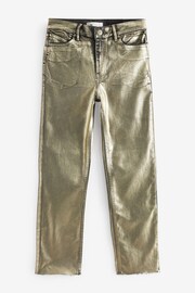 Gold Premium Metallic Coated Straight Leg Jeans - Image 5 of 10