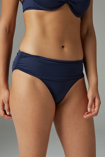 Navy Roll Top Bikini Bottoms