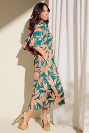 Myleene Klass Blue Tropical Print Shirt Dress - Image 5 of 10