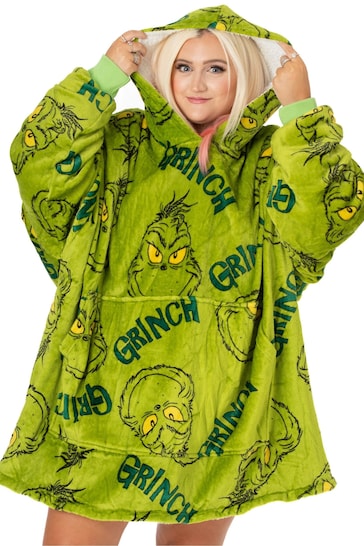 Vanilla Underground Green Grinch Ladies Blanket Hoodie