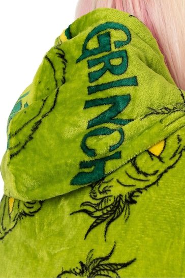 Vanilla Underground Green Grinch Ladies Blanket Hoodie