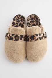 Cream Teddy Borg Buckle Mule Slippers - Image 6 of 7