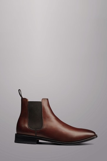 Charles Tyrwhitt Brown Leather Chelsea Boots