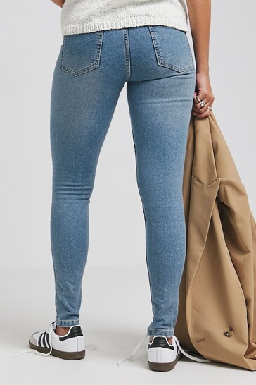 Simply Be Mid Blue Wash 24/7 Skinny Jeans