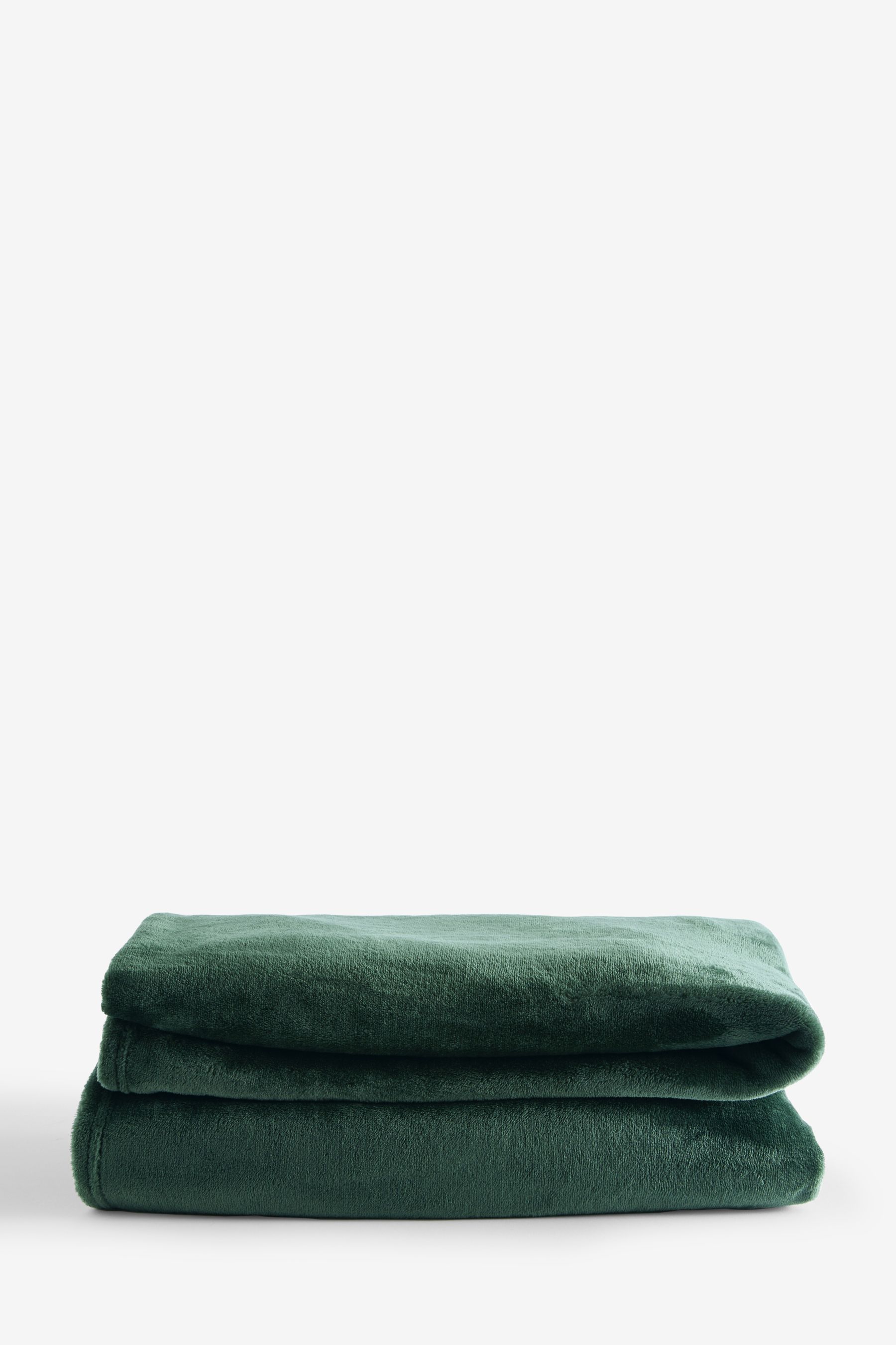 Buy Green Plush Fleece Throw from the Next UK online shop