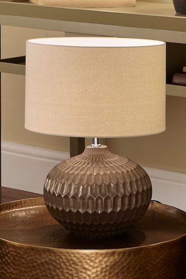 Pacific Bronze Cassius Textured Glazed Ceramic Table Lamp