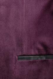 Burgundy Slim Velvet Blazer - Image 11 of 11