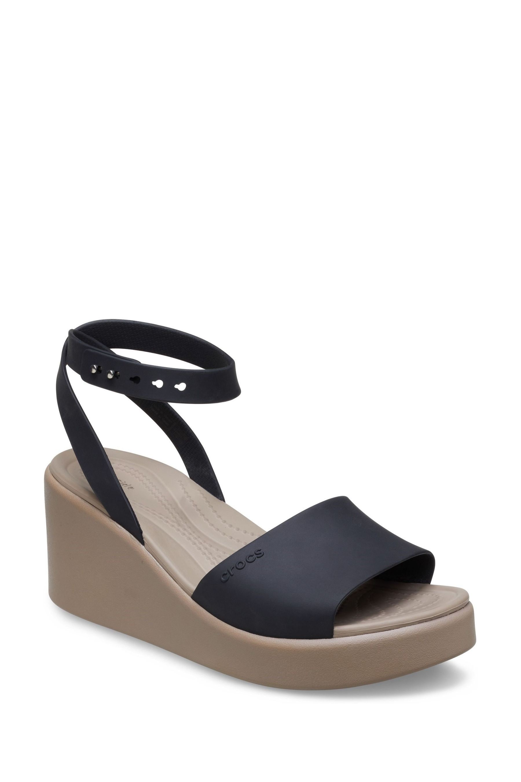 Buy Crocs Black Brooklyn Ankle Strap Wedges from the Next UK online shop