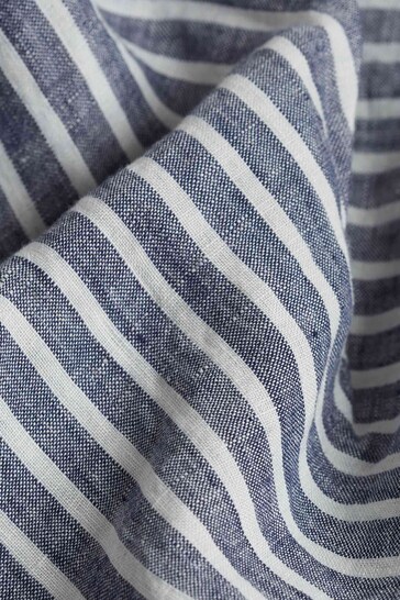 Piglet in Bed Midnight Stripe Linen Duvet Cover