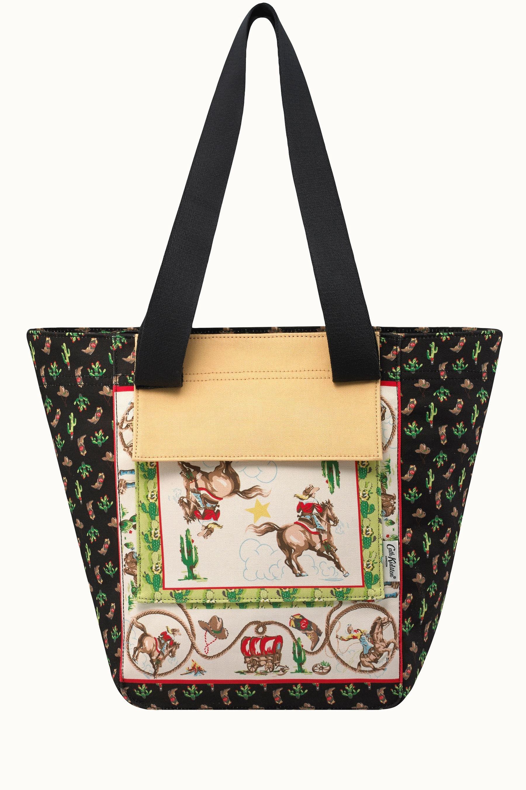Buy Cath Kidston Black Cream Cowgirl Print Large Bonded Canvas Tote Bag from Next Austria