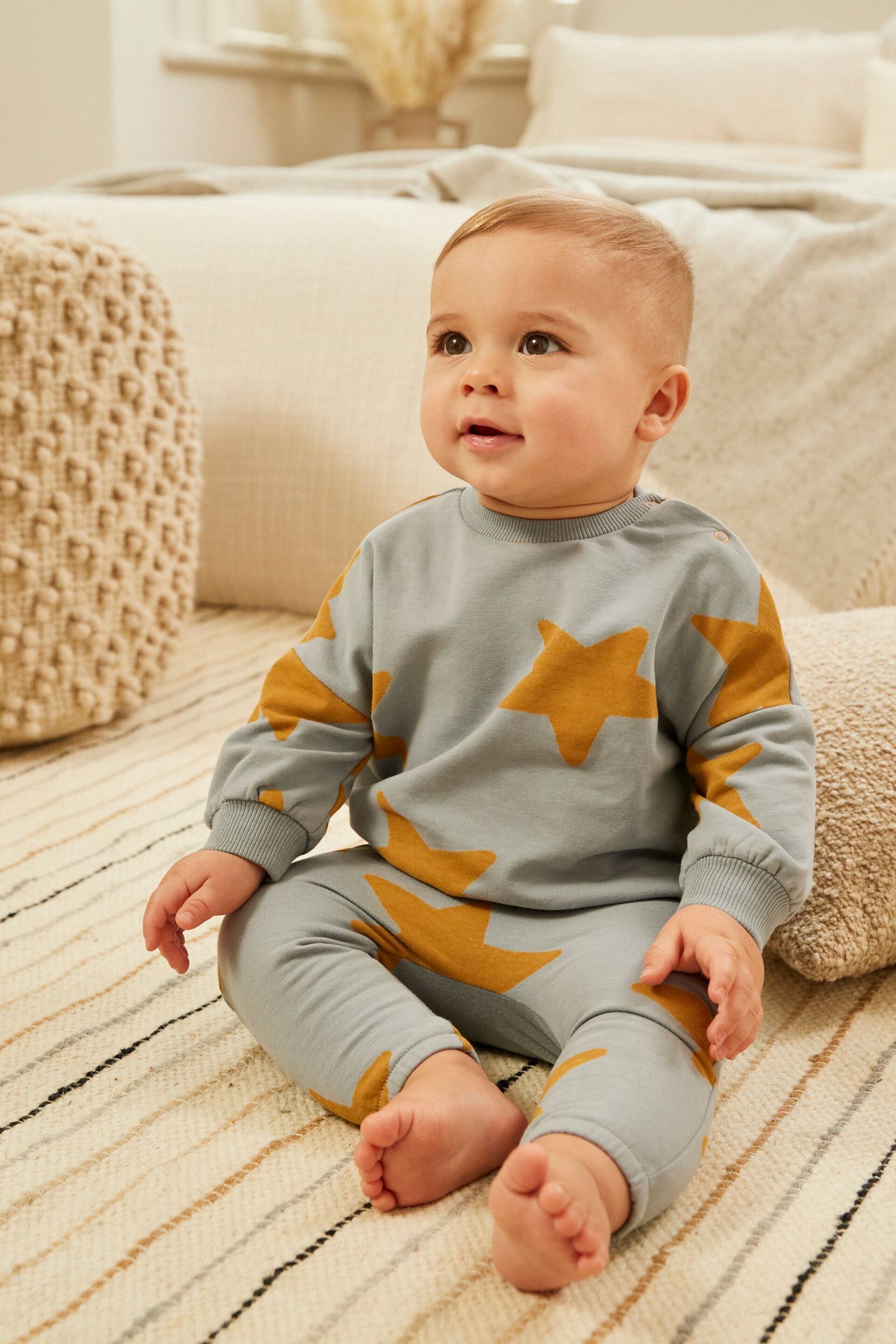 Blue Star Cosy Baby Sweatshirt And Joggers 2 Piece Set - Image 1 of 11