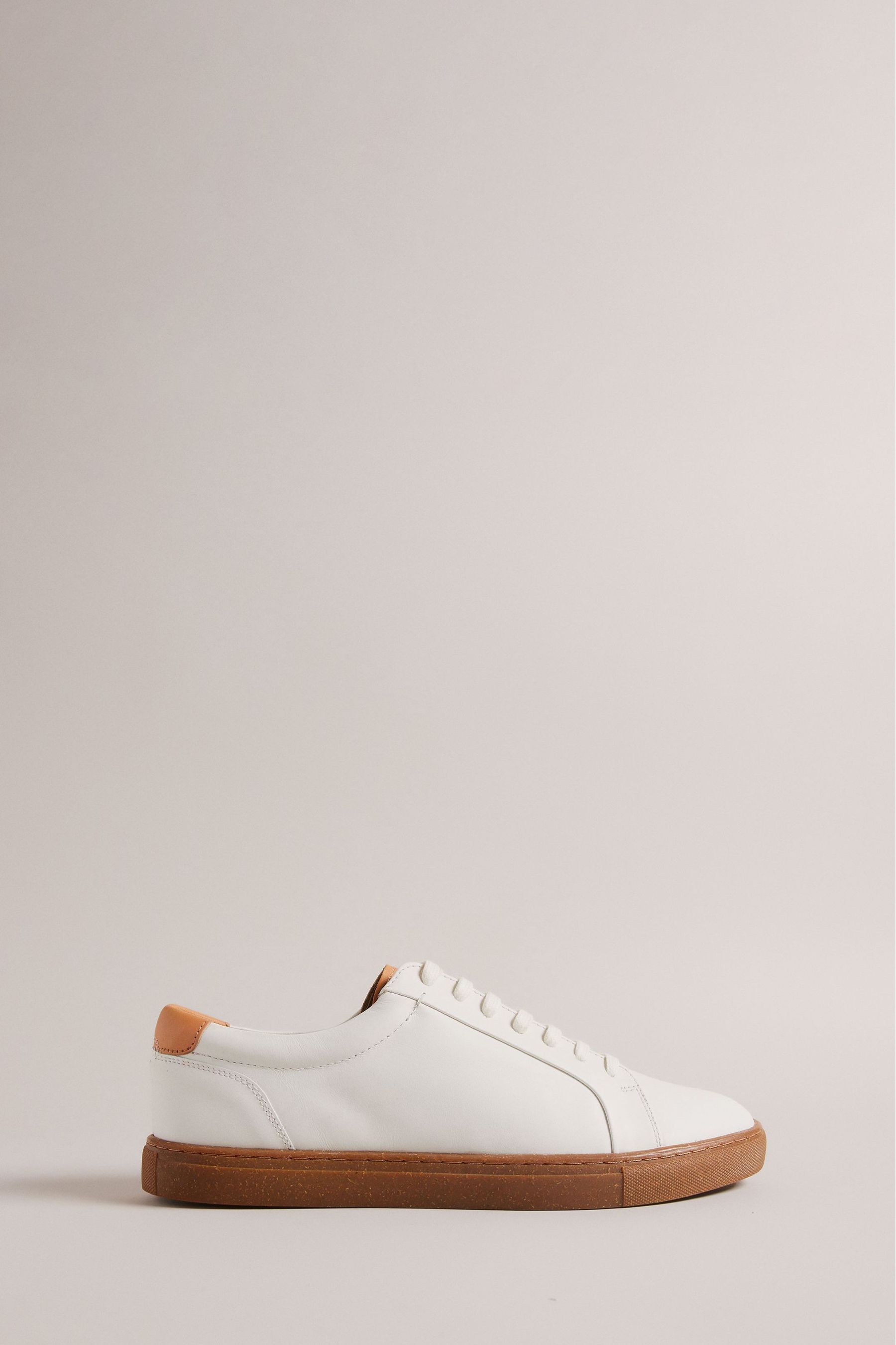 Buy Ted Baker White Udamou Leather Trainers from Next Luxembourg