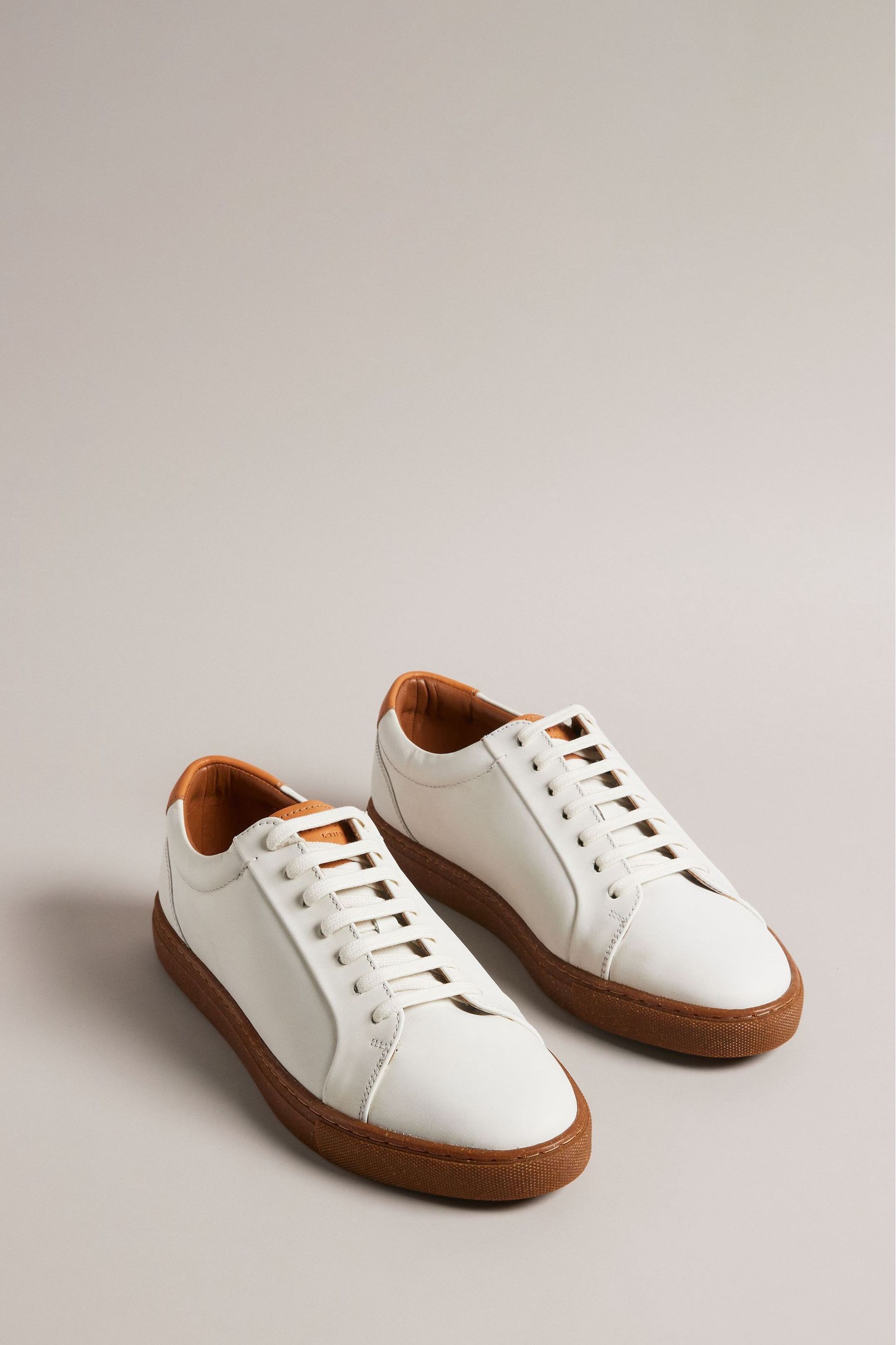 Ted baker white leather trainers online
