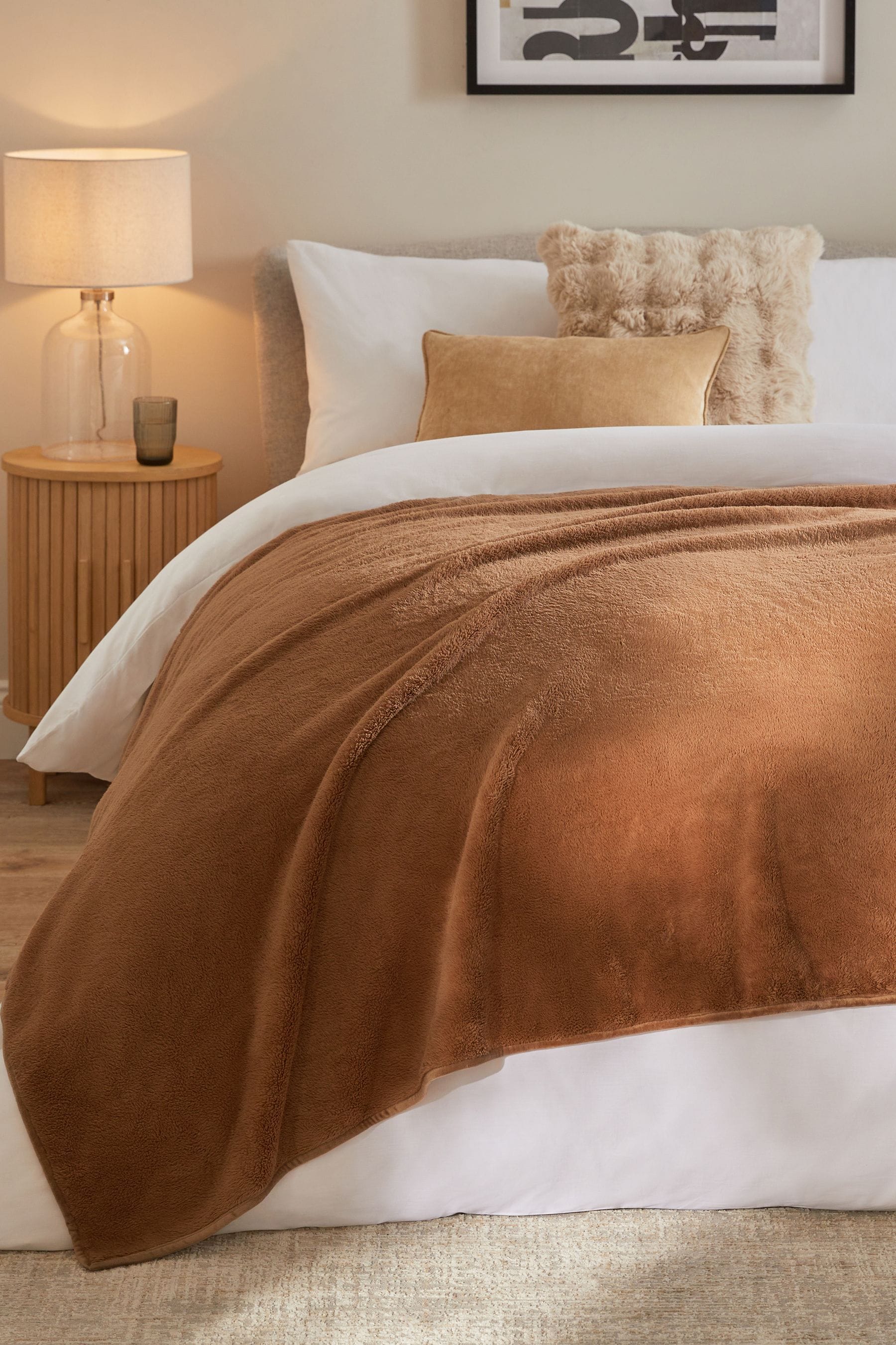 Buy Camel Marshmallow Soft Fleece Throw from the Next UK online shop