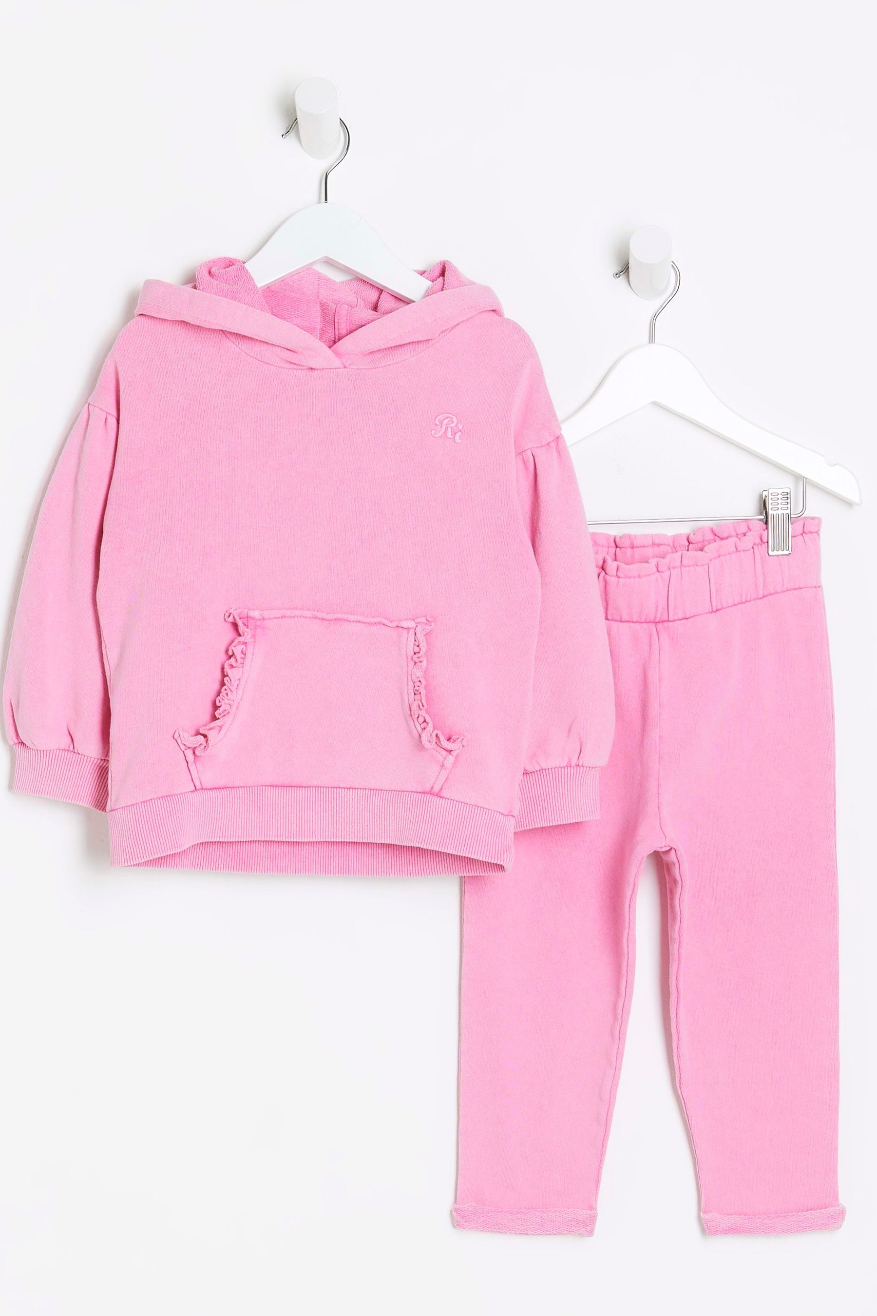 Pink hoodie river island sale