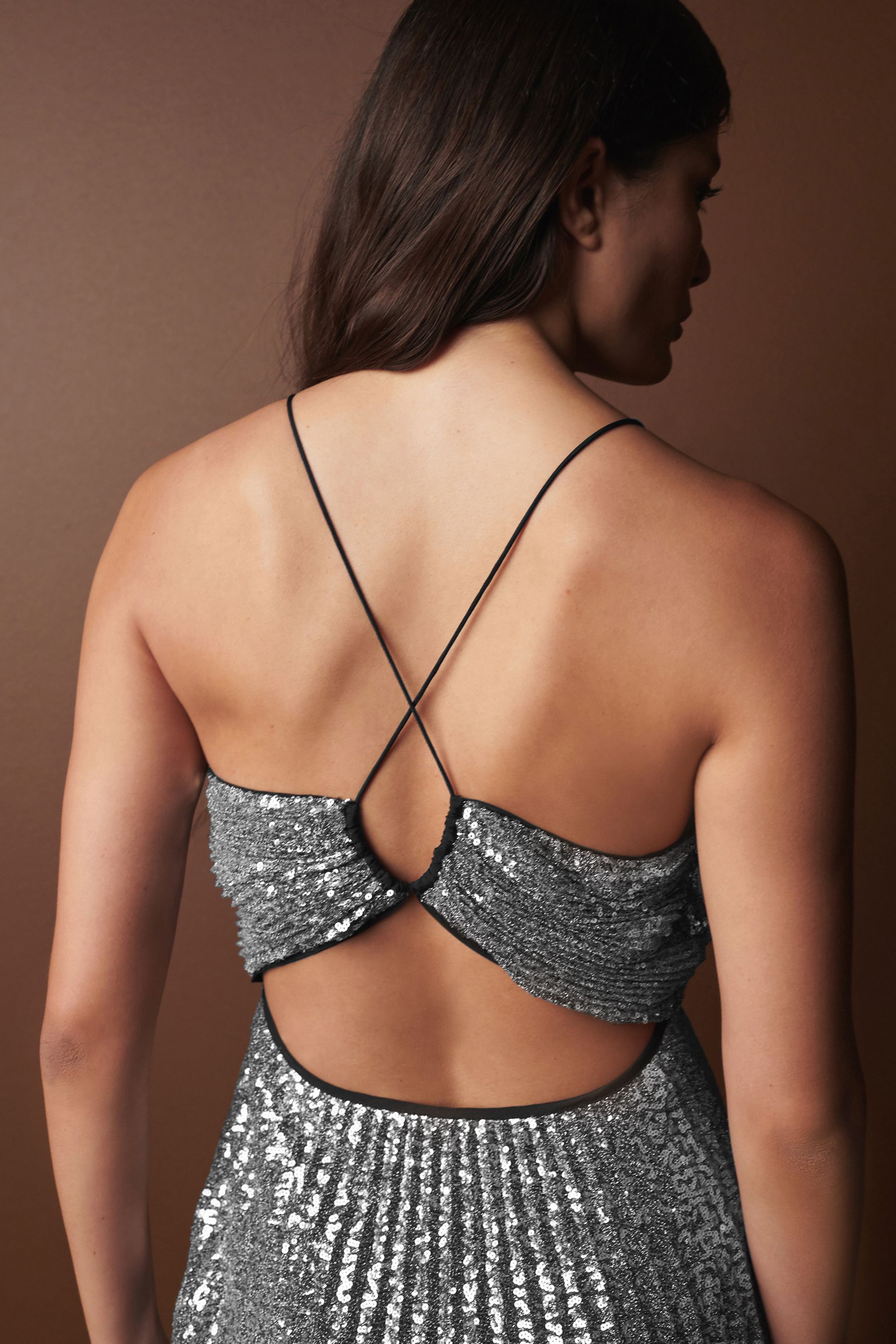 Next silver sequin dress cheap