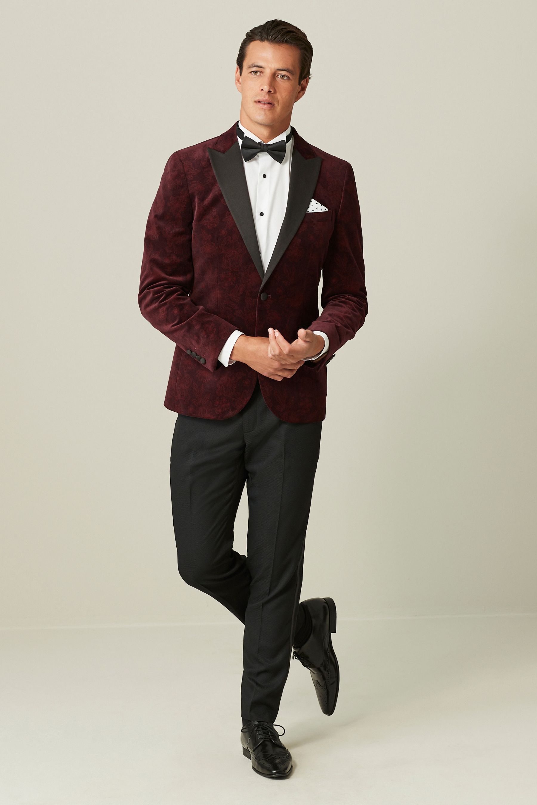Next red velvet jacket hotsell