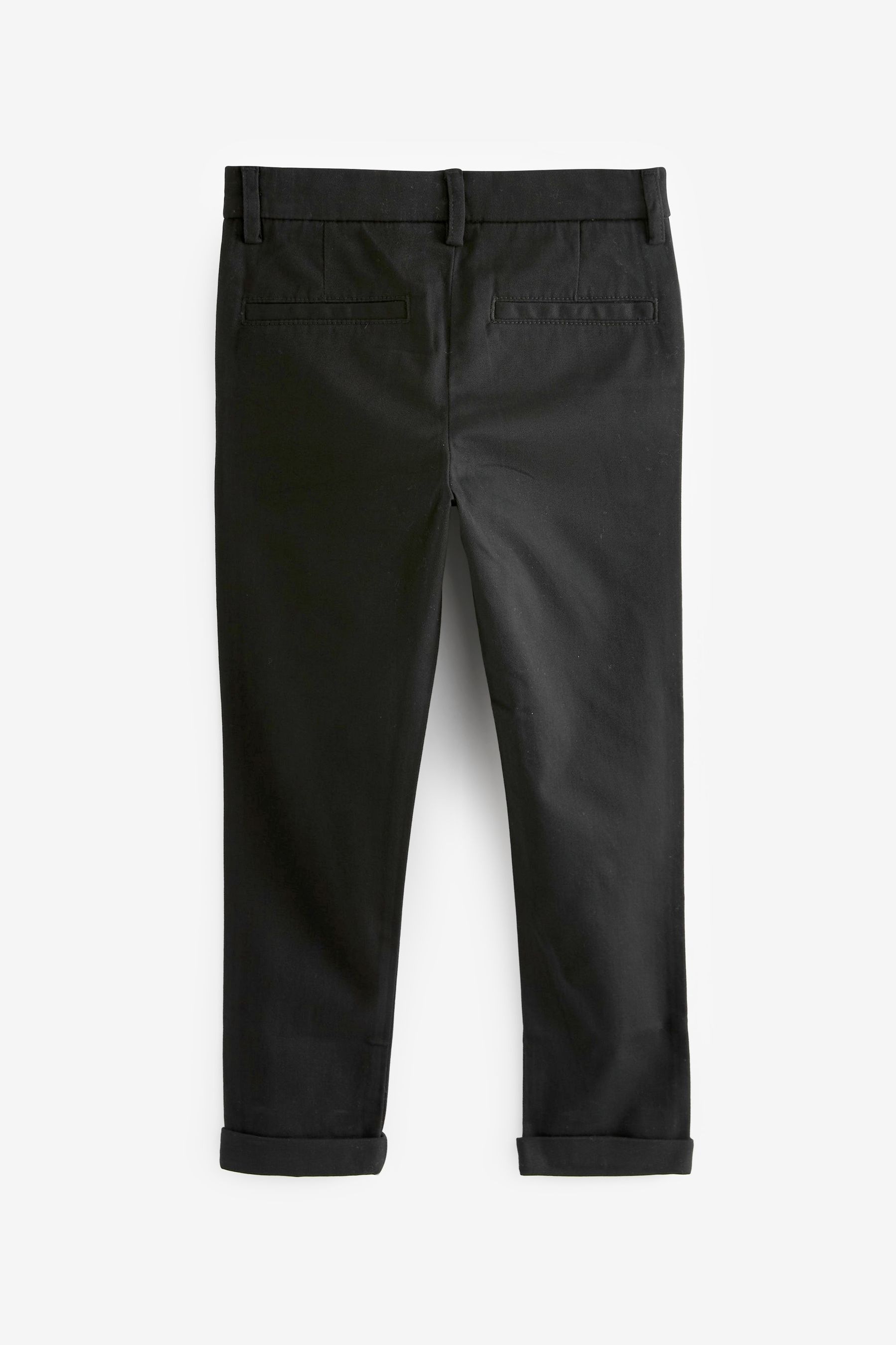 Black Skinny Fit Stretch Chino Trousers 3 17yrs
