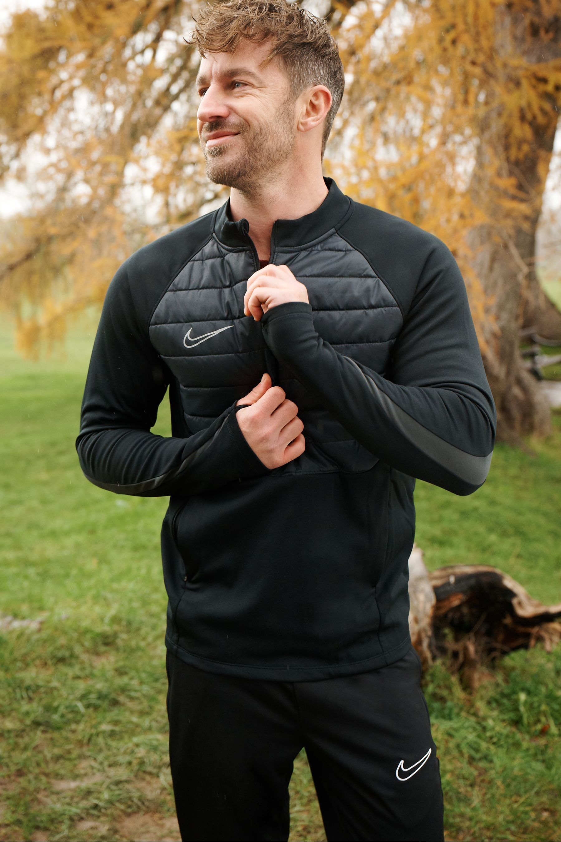 Buy Nike Black Therma FIT Academy Half Zip Training Top from Next Netherlands