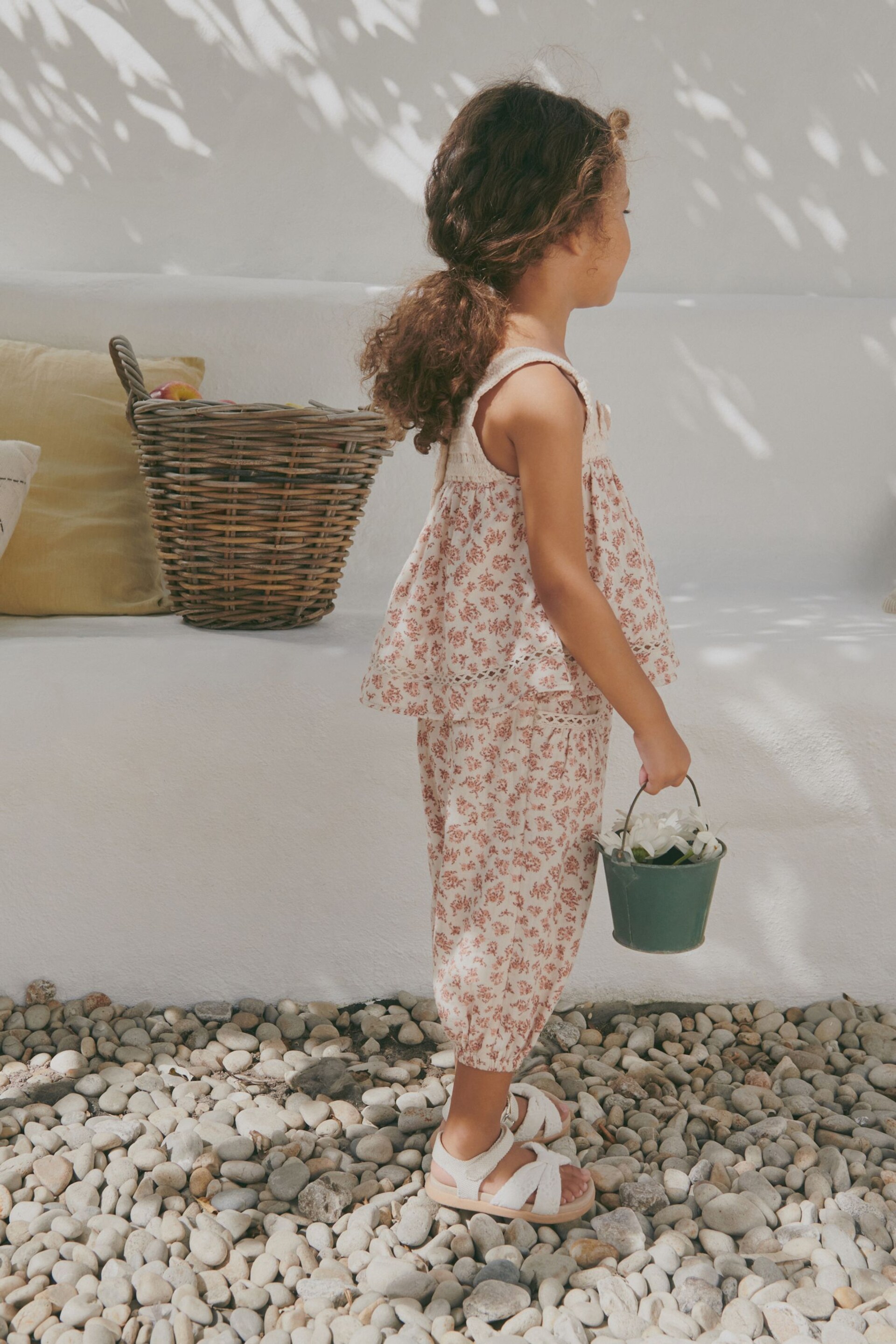 Rust Brown Floral Print Co-Ord Shirt and Trousers Set (3mths-7yrs) - Image 2 of 7