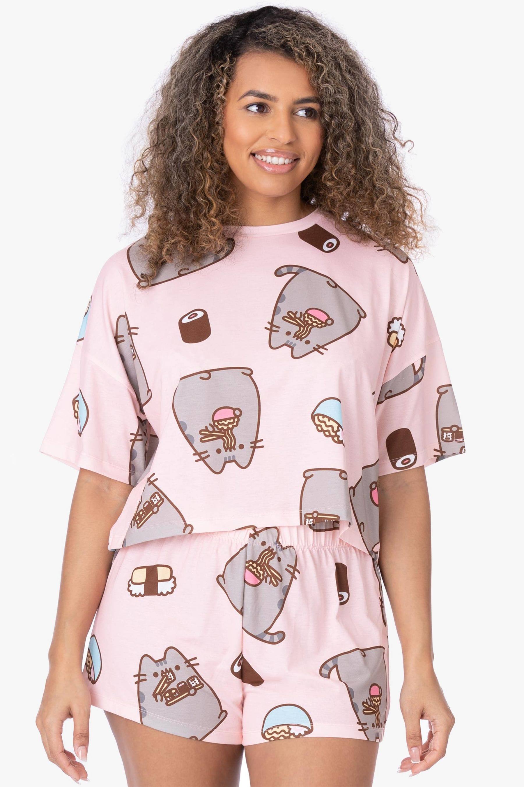 Buy Vanilla Underground Pink Ladies Pusheen Licensing Short Pyjamas from Next Luxembourg