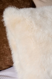 Ivory 40 x 59cm Loulou Faux Fur Cushion - Image 2 of 4