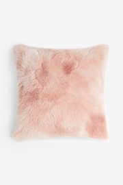 Blush Pink 43 x 43cm Loulou Faux Fur Cushion - Image 1 of 3