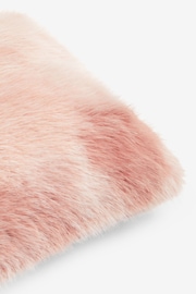 Blush Pink 43 x 43cm Loulou Faux Fur Cushion - Image 3 of 3