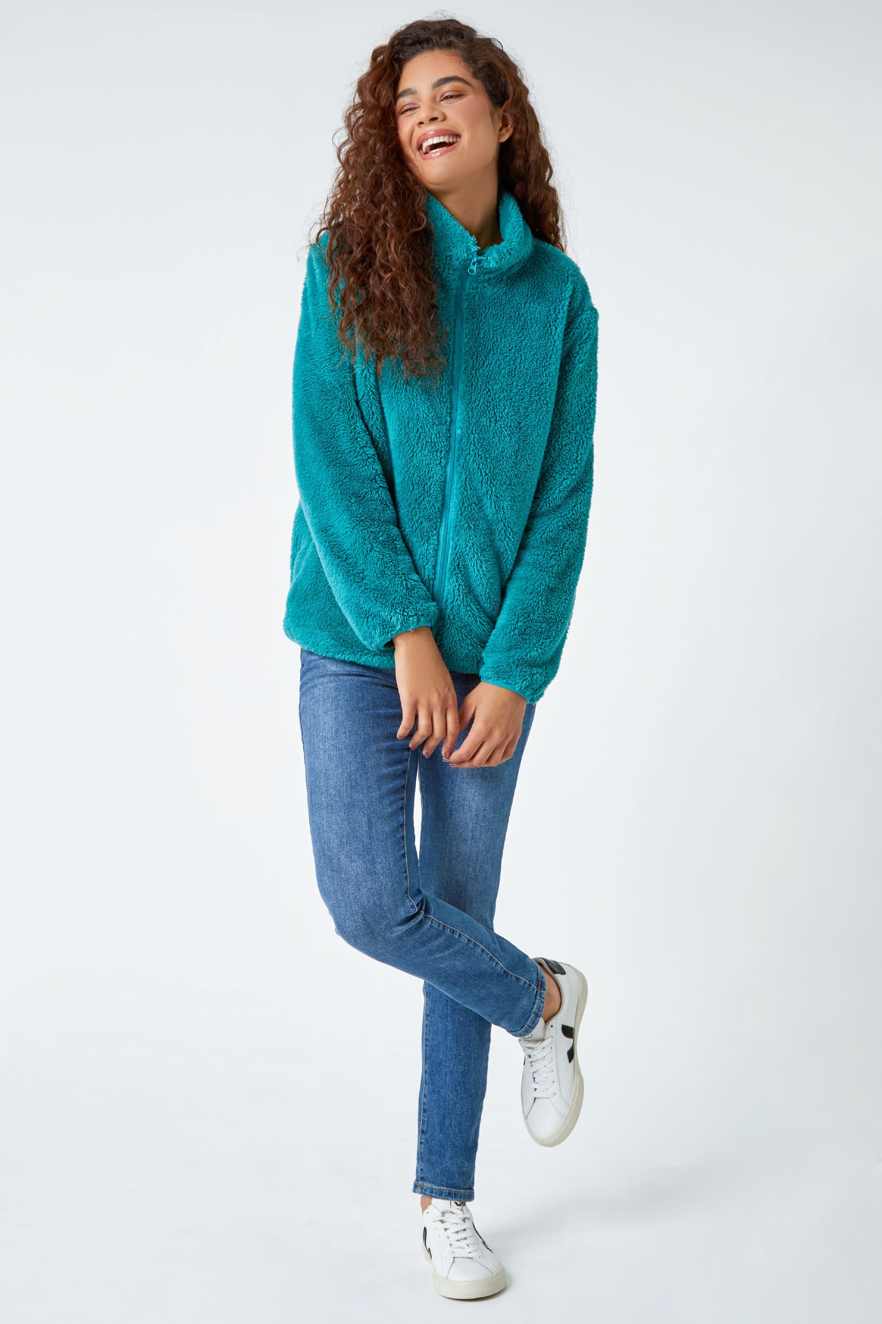 Buy Roman Green Sherpa Borg Fleece Jacket from the Next UK online shop