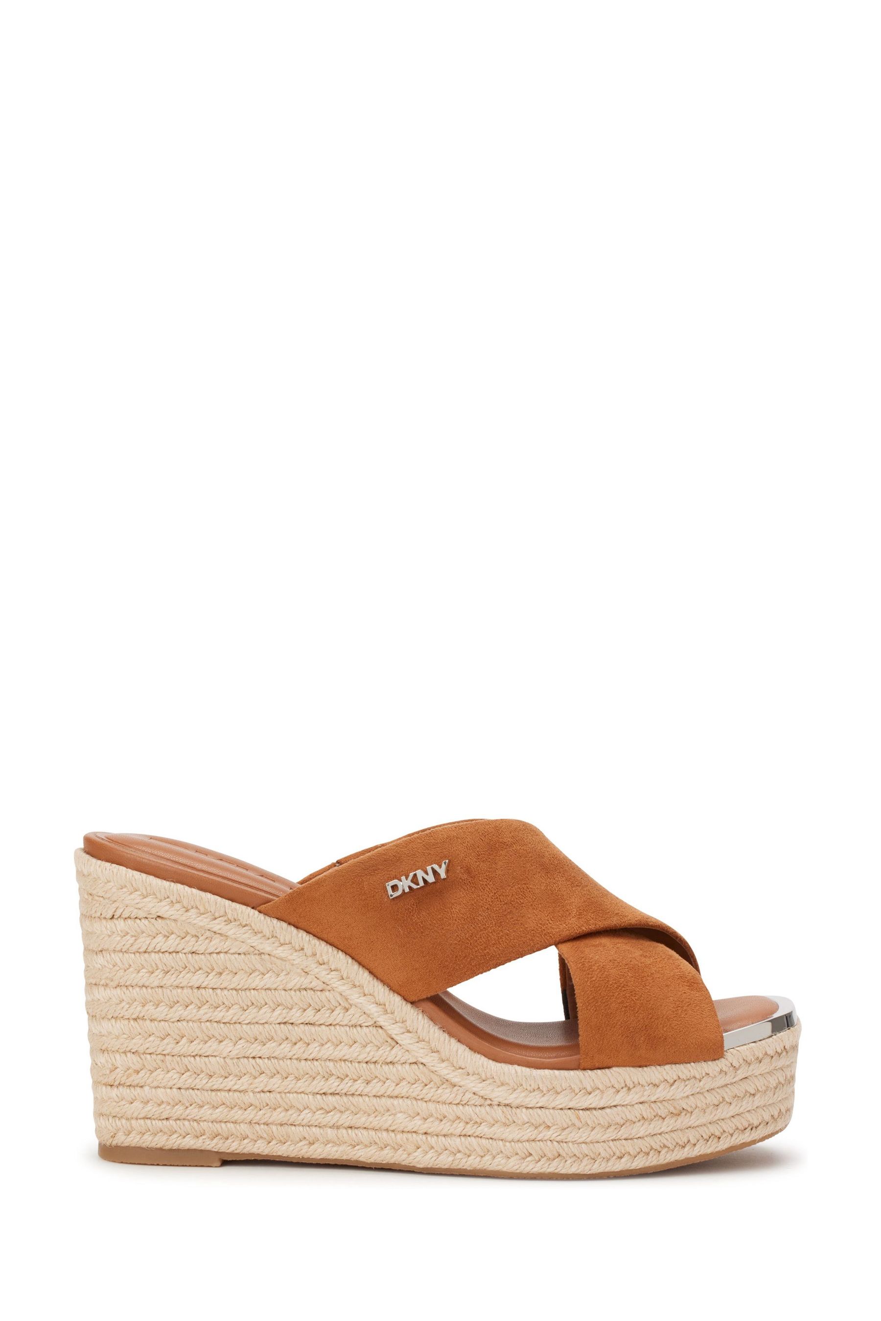 Buy DKNY Tan Brown Marynx Band Wedge Suede Espadrilles from the Next UK online shop