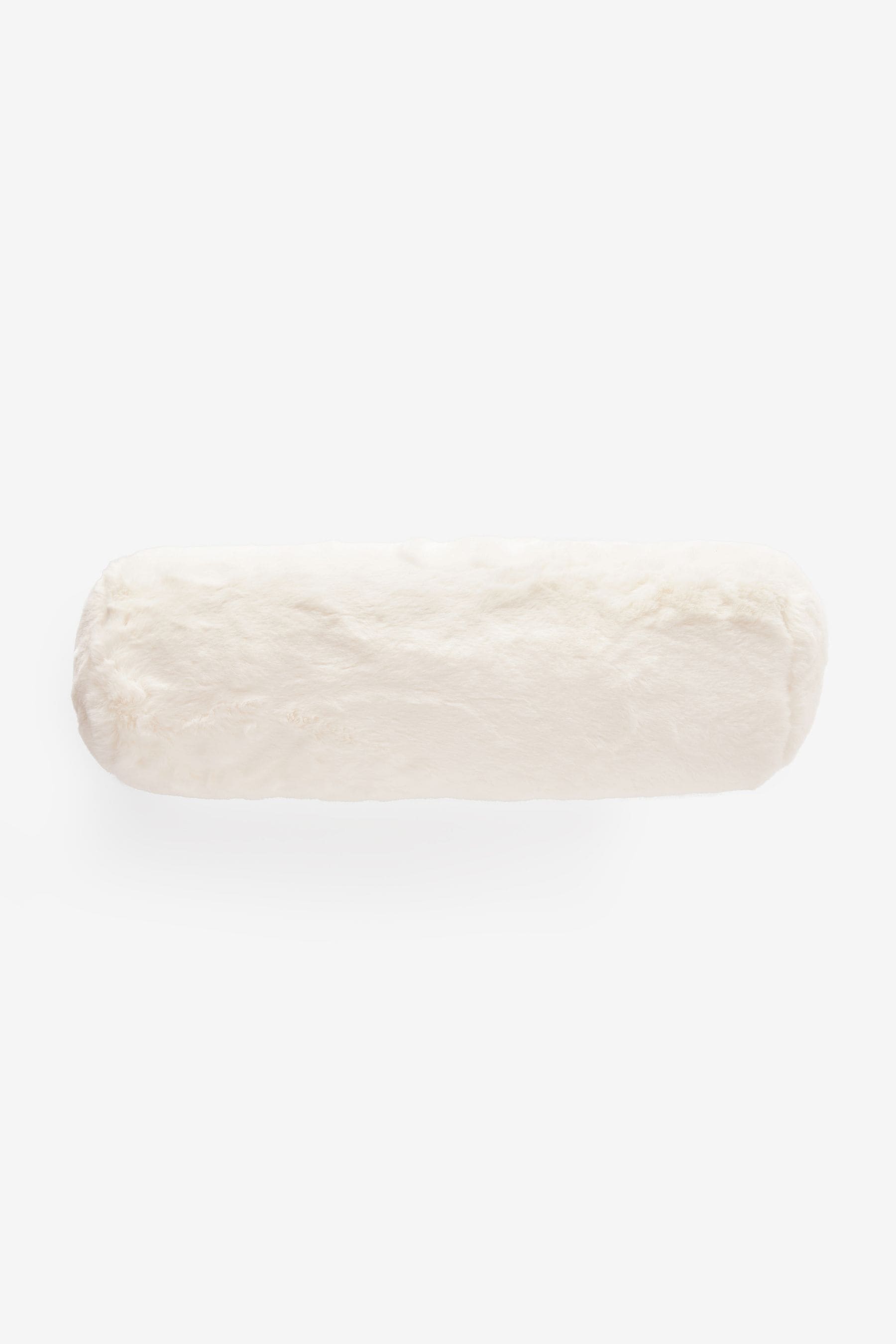 Buy Ivory Plush Faux Fur Bolster Cushion from Next Luxembourg