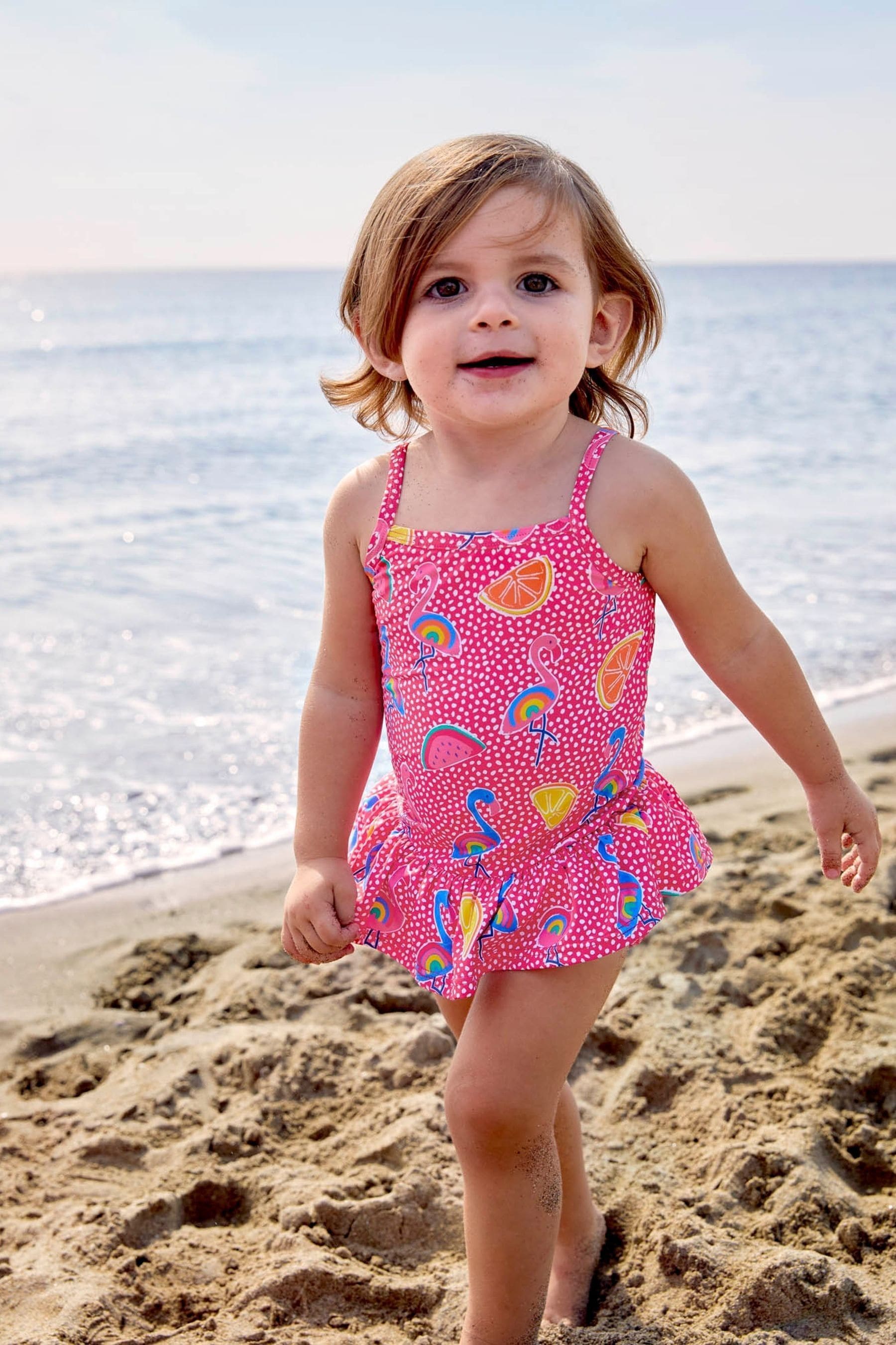Kids flamingo online swimsuit