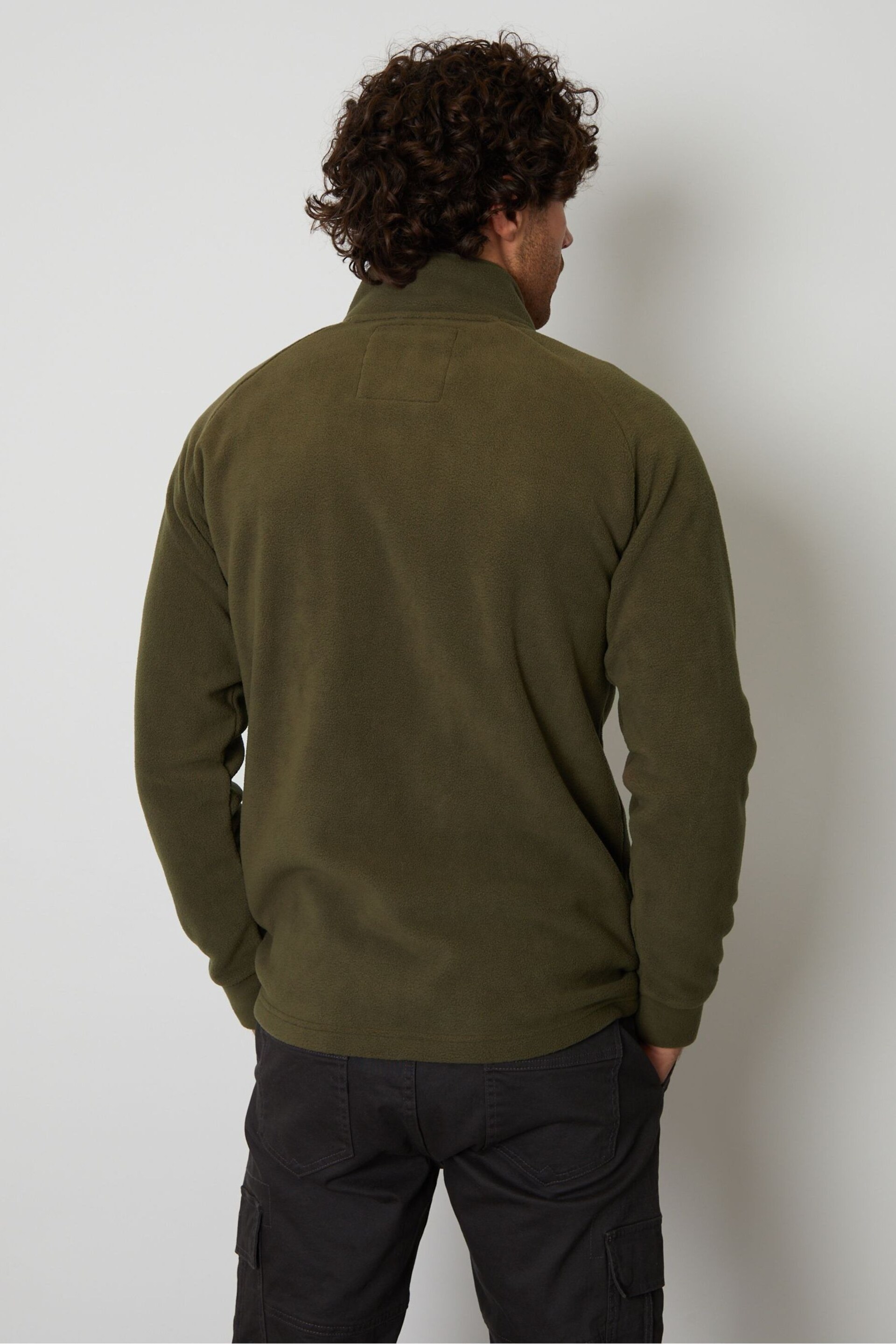 Threadbare Green Zip Up Microfleece Jacket - Image 2 of 4