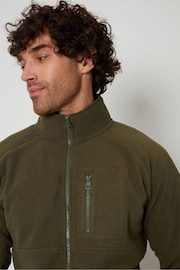 Threadbare Green Zip Up Microfleece Jacket - Image 4 of 4