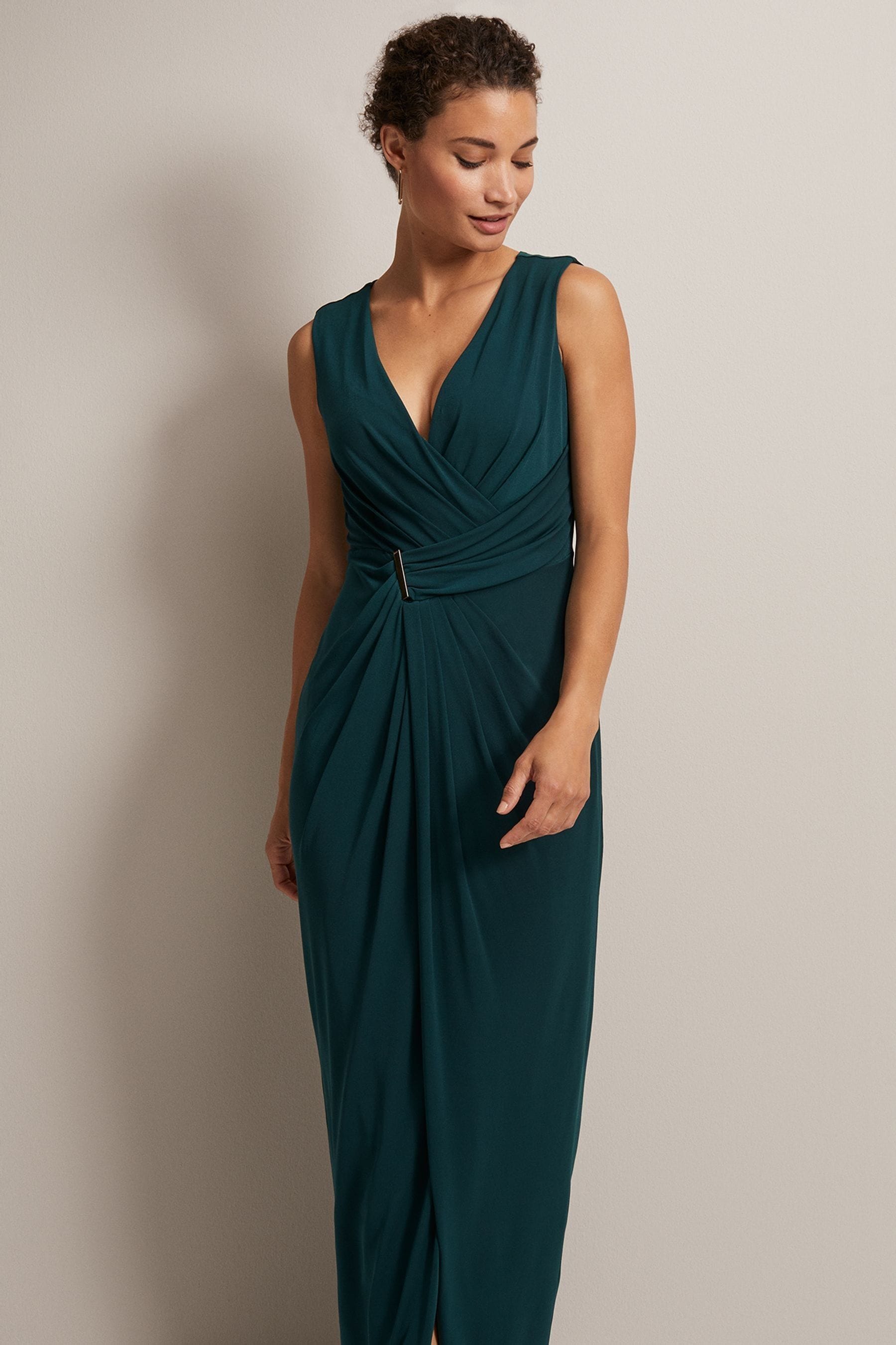 Dark green maxi dress uk store