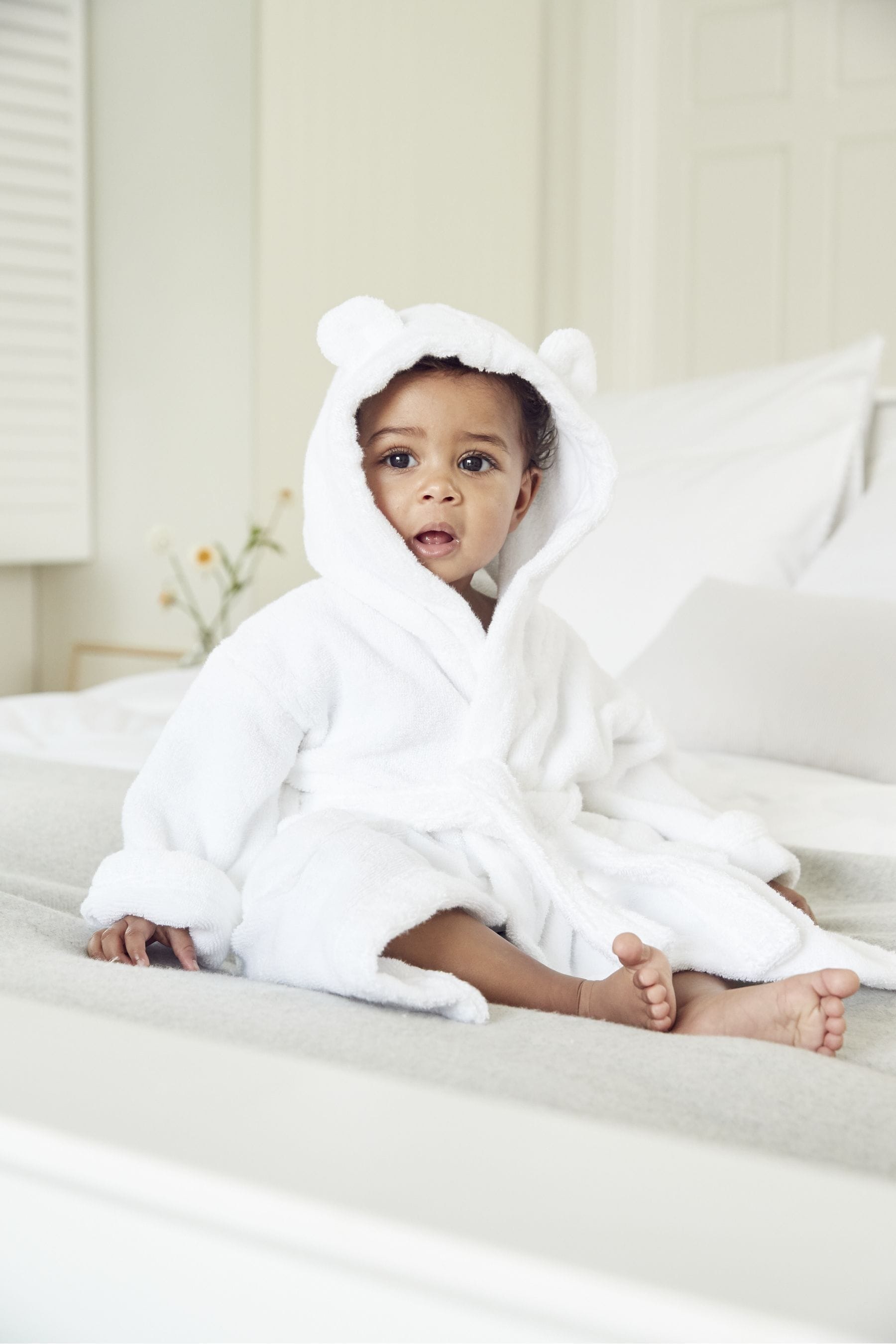 Buy The White Company Baby 100 Cotton White Robe from the Next UK online shop