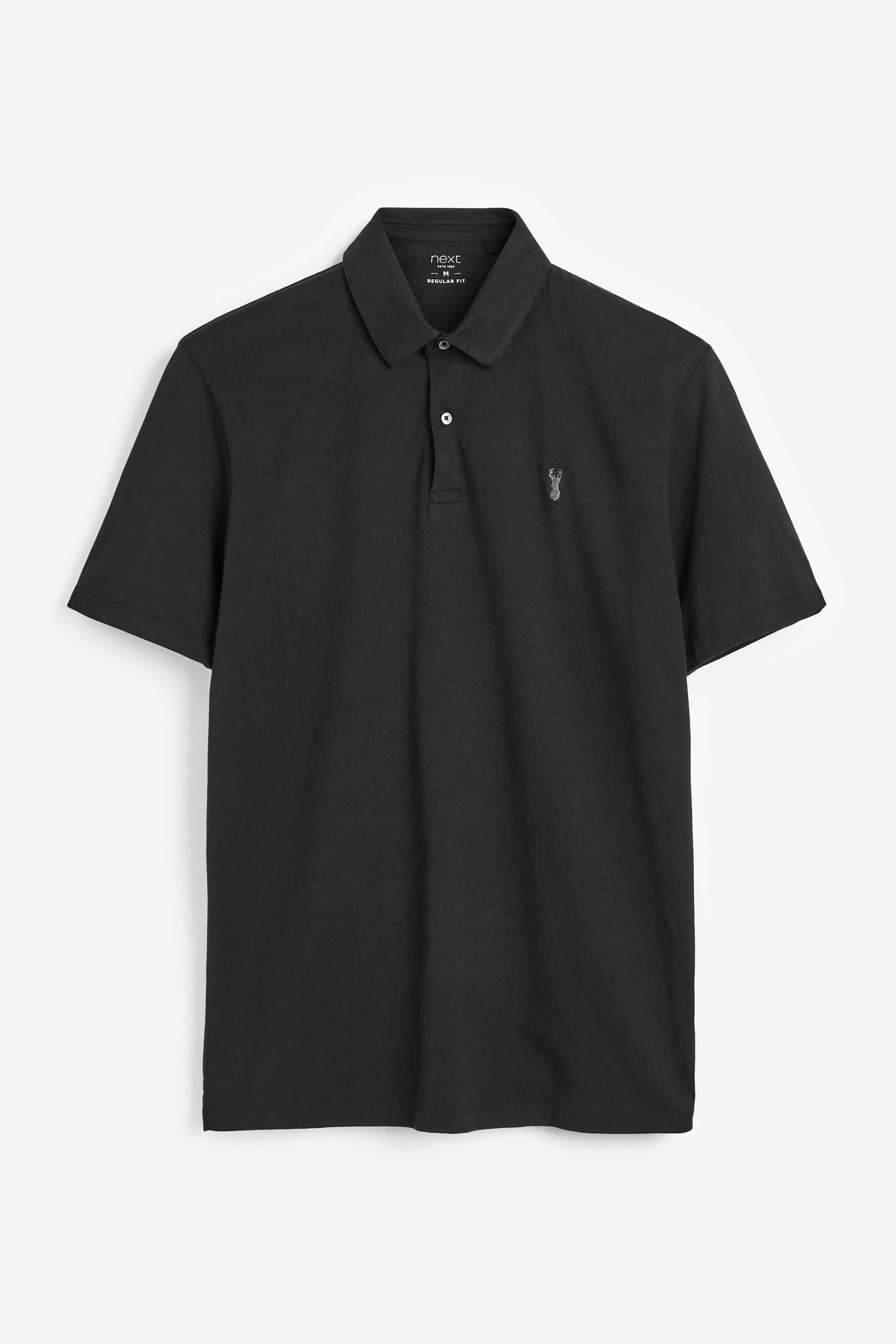 Buy Blue Charcoal Black Jersey Polo Shirts 3 Pack from the Next UK
